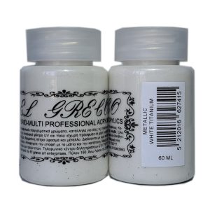 Мулти-хибридна акрилна боя металик 60ml White Titanium
