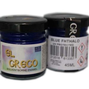 Емайлова плътна боя за стъклопис Blue Fhthalo 45ml