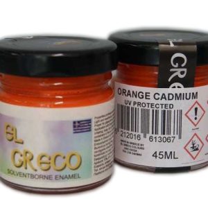 Емайлова плътна боя за стъклопис Orange Cadmium 45ml