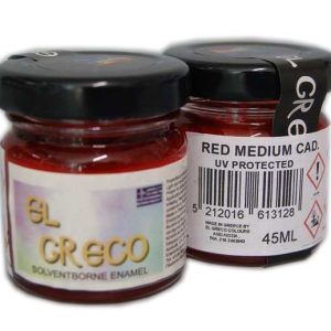 Емайлова плътна боя за стъклопис Red Medium Cadmium 45ml