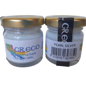 Боя за кожа металик  Pearl Silver 45мл