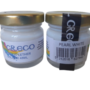 Боя за кожа металик  Pearl White 45мл