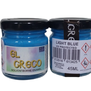 Емайлова плътна боя за стъклопис Light Blue 45ml