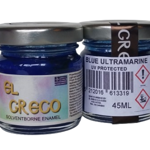 Емайлова плътна боя за стъклопис Blue Ultramarine 45ml